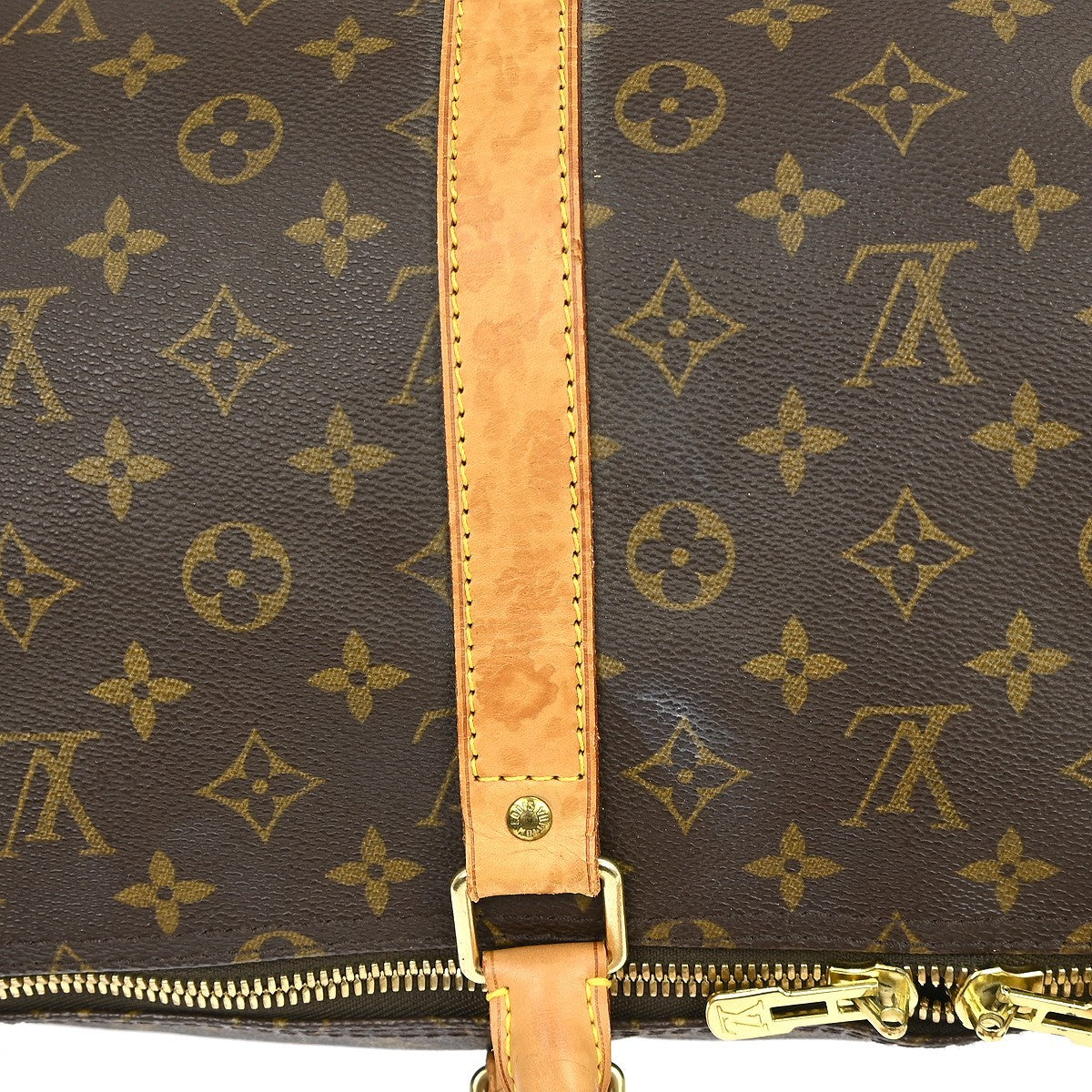 Louis Vuitton Keepall Bag Monogram Canvas Brown Canvas Travel Bag