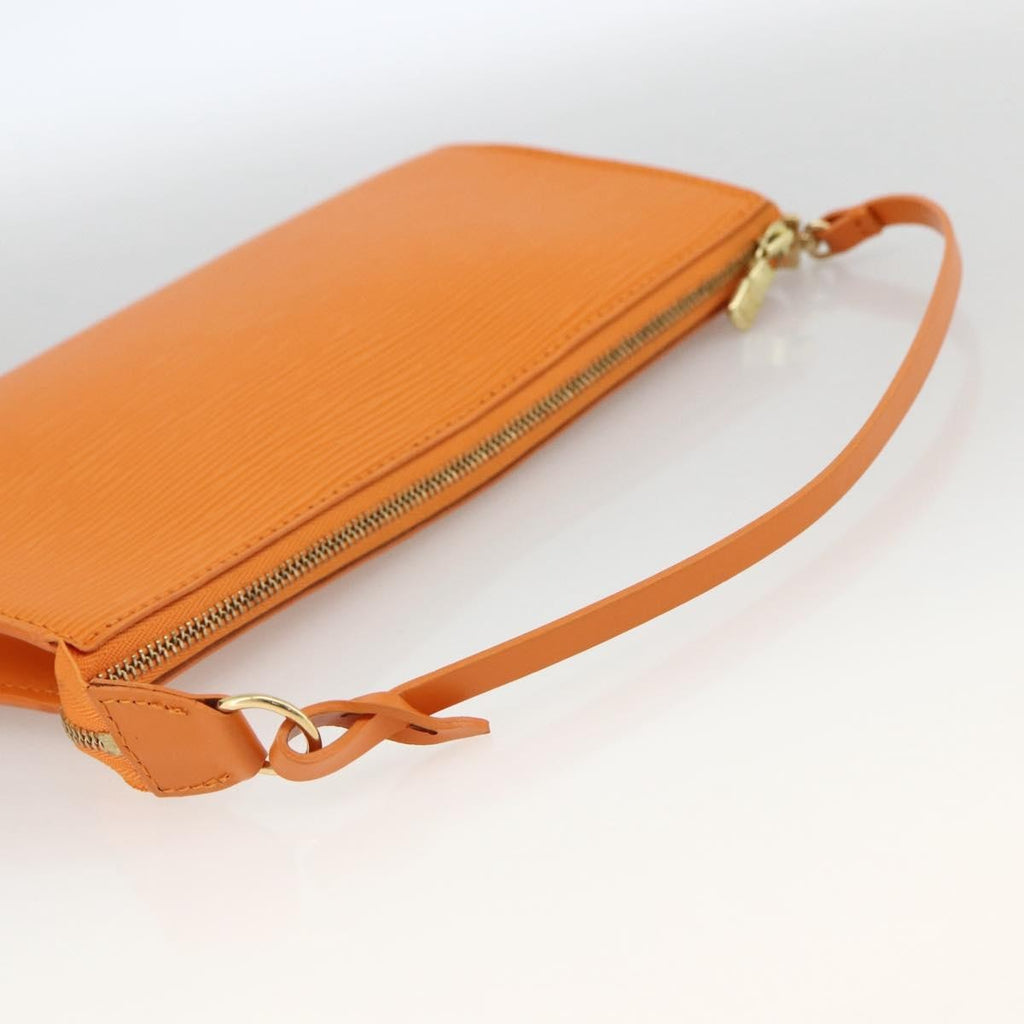 Louis Vuitton Pochette Accessoires Epi Leather Orange Leather Clutche & Pouche Bag