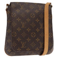 Louis Vuitton Musette Salsa Handbag Monogram Canvas Brown Canvas Shoulder Bag