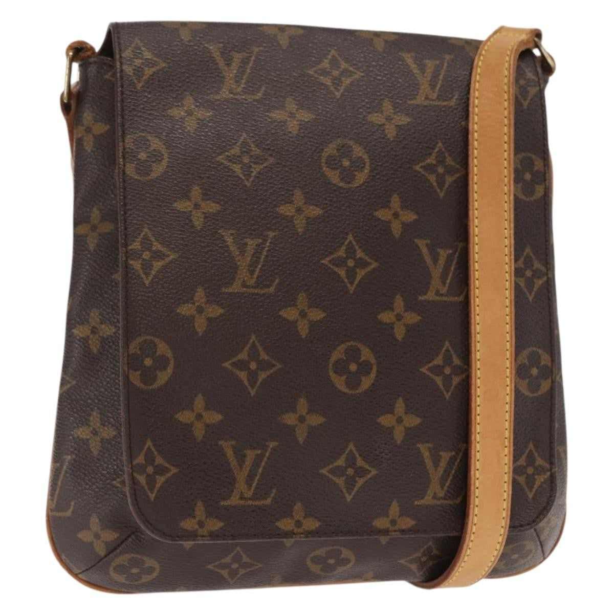 Louis Vuitton Musette Salsa Handbag Monogram Canvas Brown Canvas Shoulder Bag