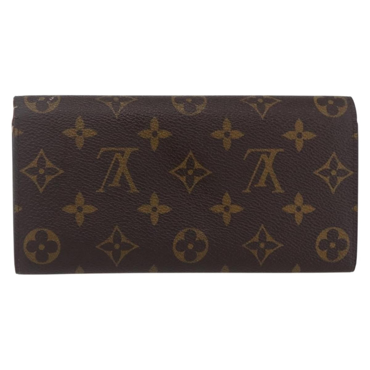 Louis Vuitton Emilie Wallet Monogram Canvas Brown Canvas Wallets Accessory