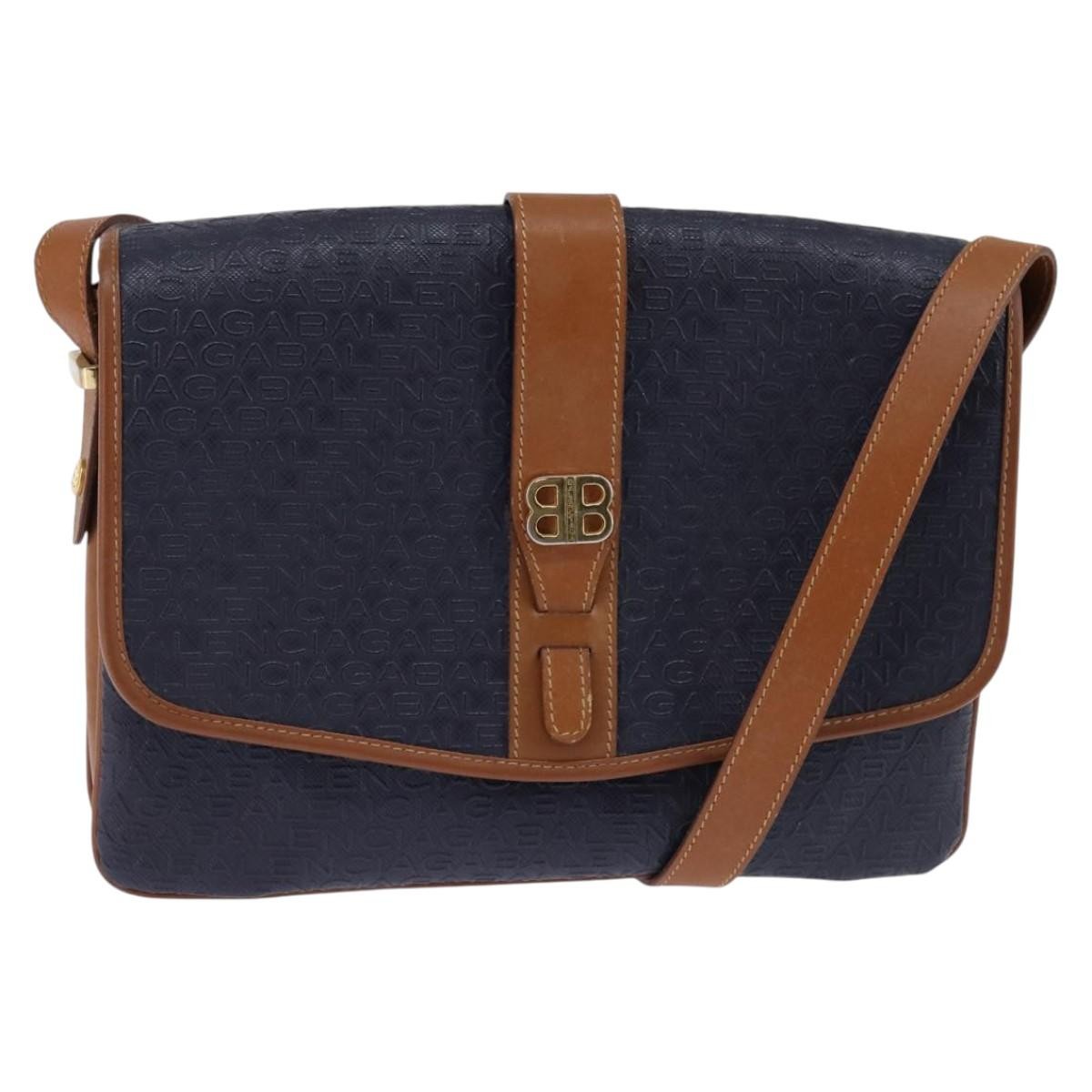 Balenciaga Shoulder Bag Pvc Navy Pvc Shoulder Bag