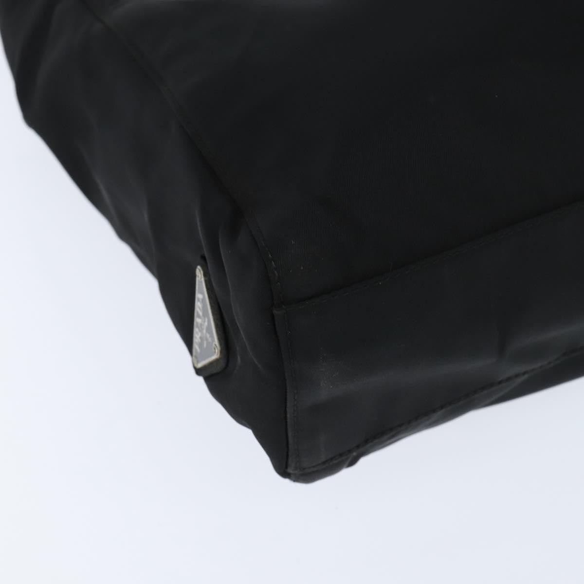 Prada Resin Handle Tote Tessuto Black Nylon Tote Bag Bag
