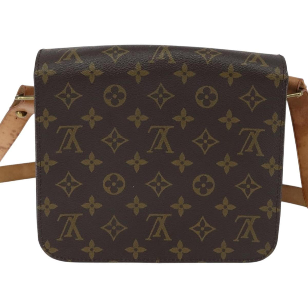 Louis Vuitton Cartouchiere Handbag Monogram Canvas Brown Canvas Shoulder Bag