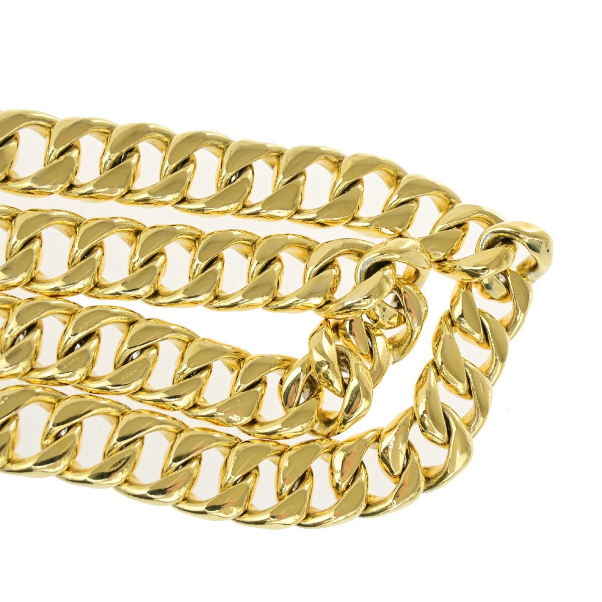 Chanel Cc Chunky Chain-Link Belt Gold-Plated Gold Gold_Plated Accessory