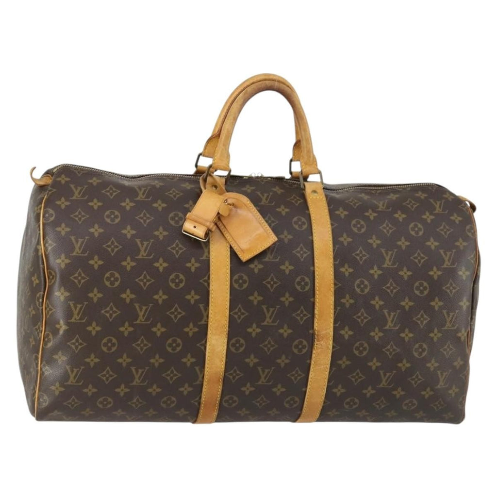 Louis Vuitton Keepall Bag Monogram Canvas Brown Canvas Travel Bag