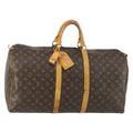 Louis Vuitton Keepall Bag Monogram Canvas Brown Canvas Travel Bag