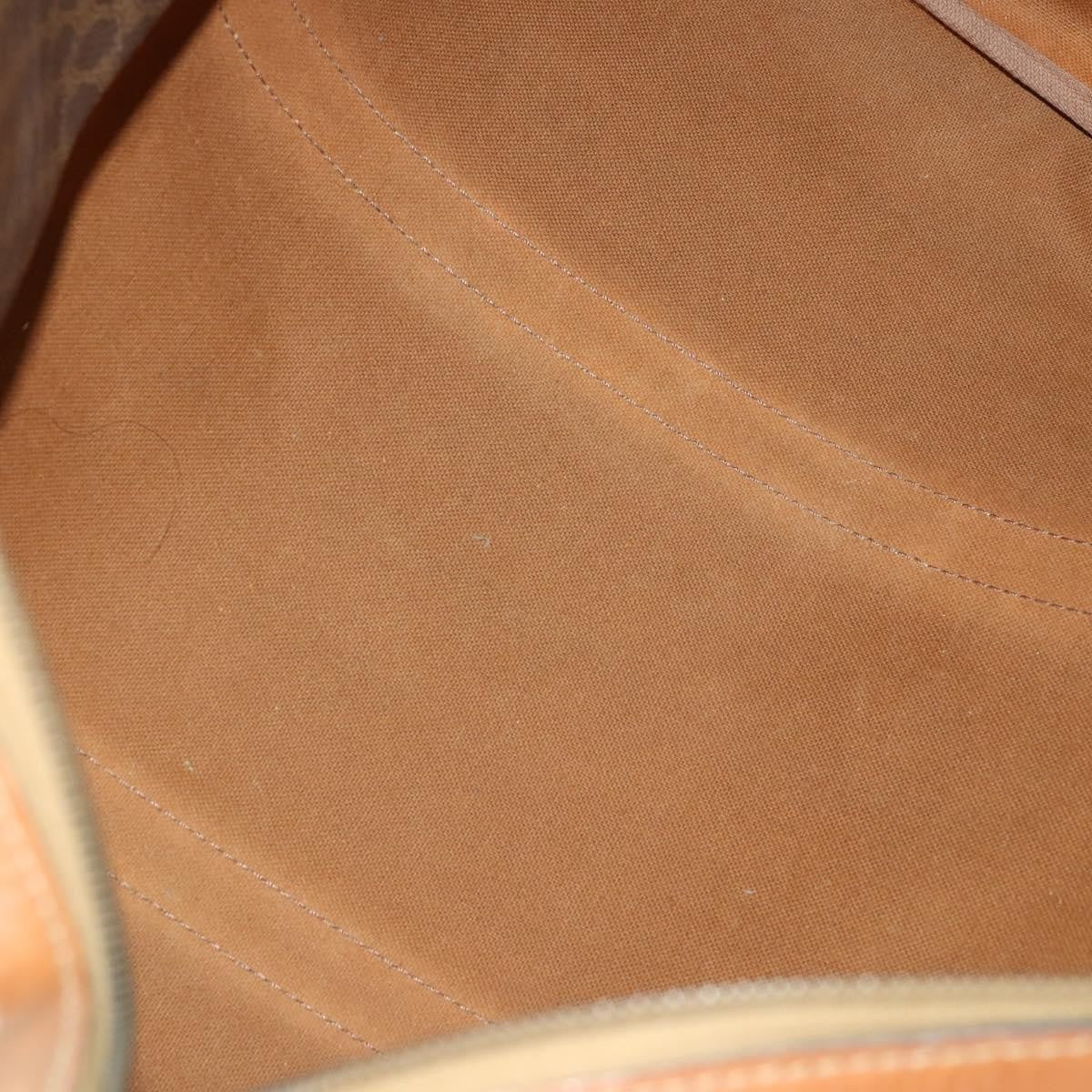 Celine Vintage Macadam Boston Bag Canvas And Leather Brown Pvc Travel Bag Bag