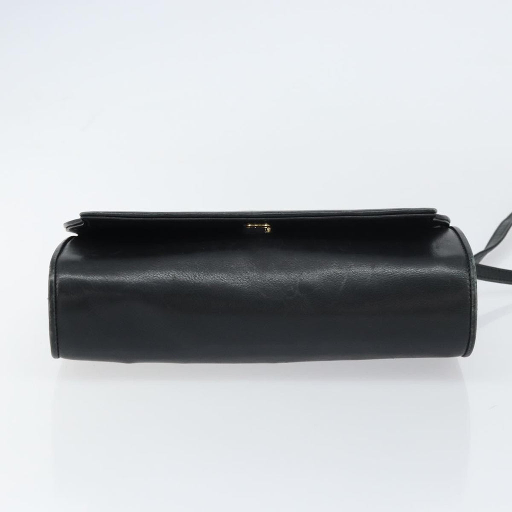 Gucci Vintage Shoulder Bag Leather Black Leather Shoulder Bag Bag (Pre-Owned)