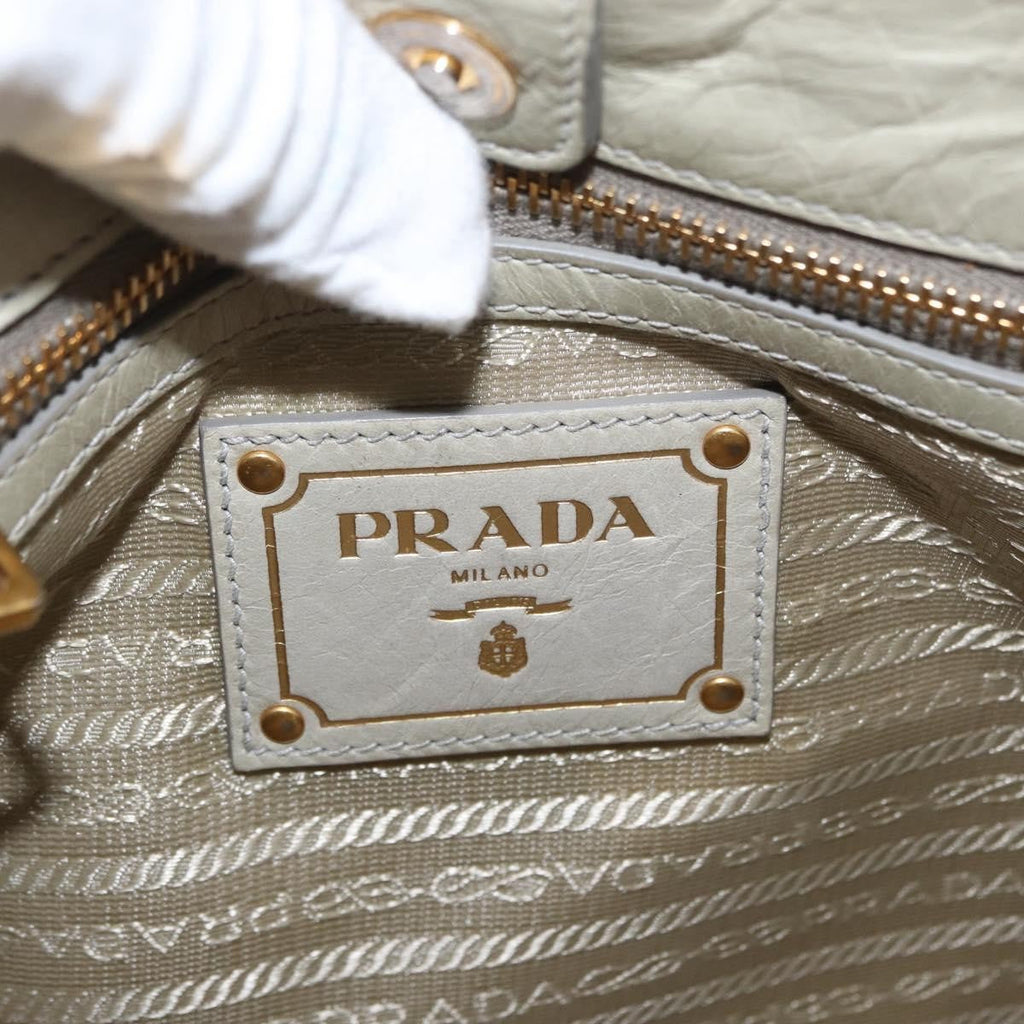 Prada Tote Vitello Daino Vitello Daino Beige Leather Handbag