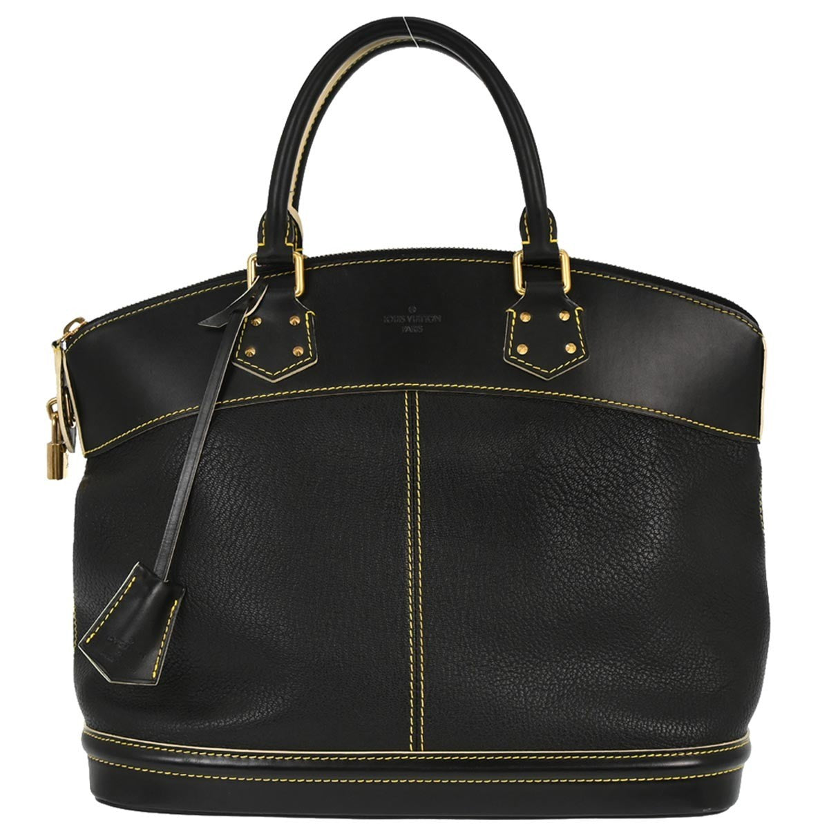Louis Vuitton Suhali Lockit Handbag Leather Black Leather Handbag