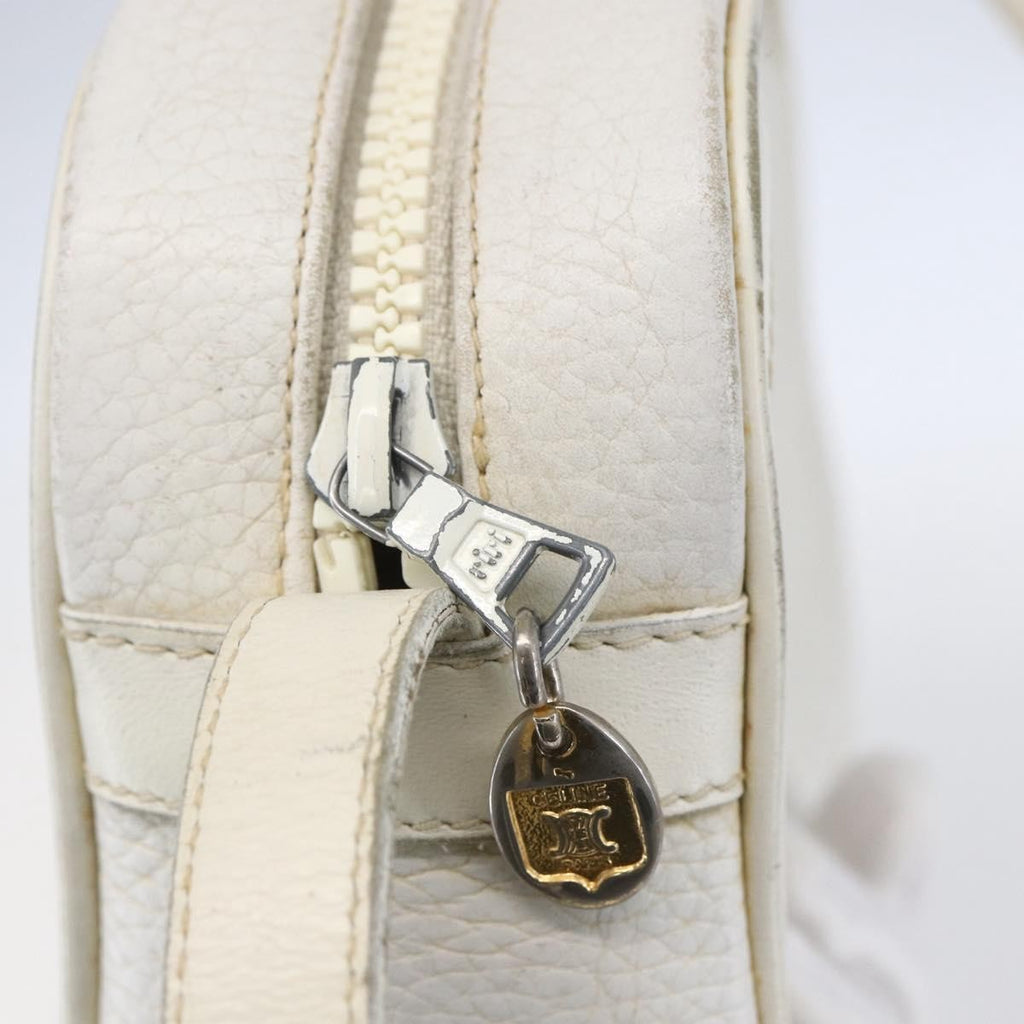 Celine Vintage Shoulder Bag Leather White Leather Shoulder Bag Bag