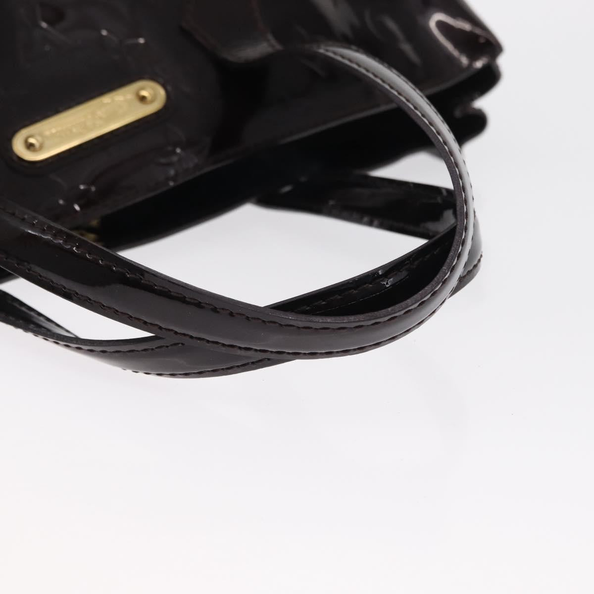 Louis Vuitton Wilshire Handbag Monogram Vernis Purple Patent_Leather Tote Bag