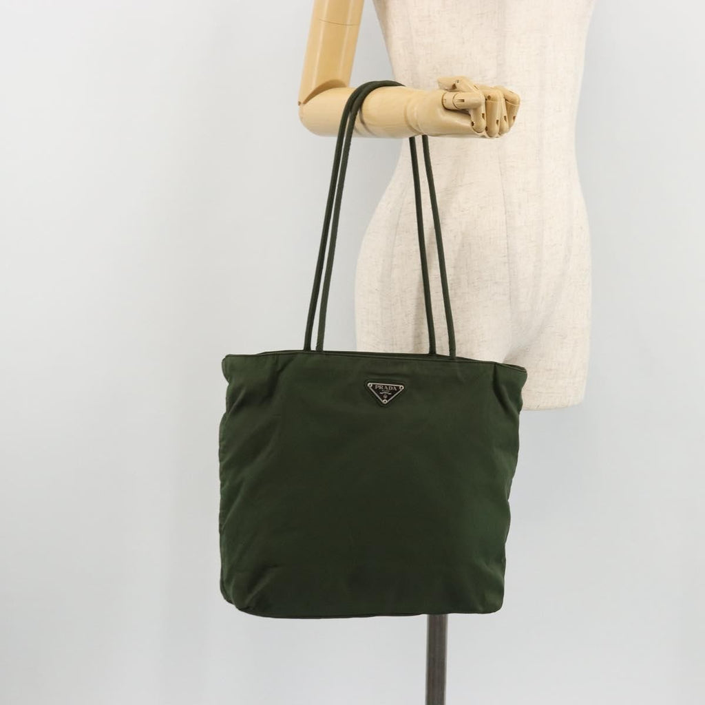 Prada Vintage Tote Tessuto Green Nylon Tote Bag Bag