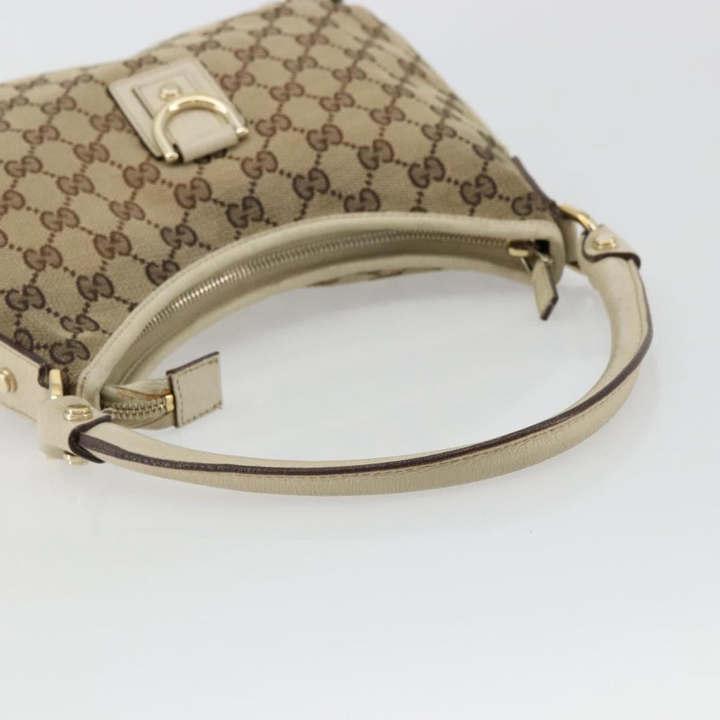 Gucci Abbey Shoulder Bag Gg Canvas Beige Canvas Shoulder Bag Bag (Pre-Owned)