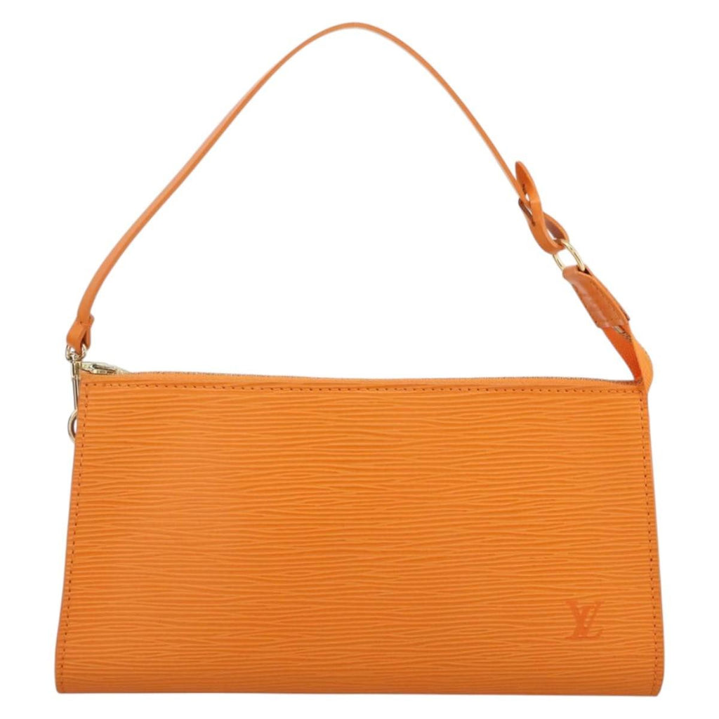 Louis Vuitton Pochette Accessoires Epi Leather Orange Leather Clutche & Pouche Bag