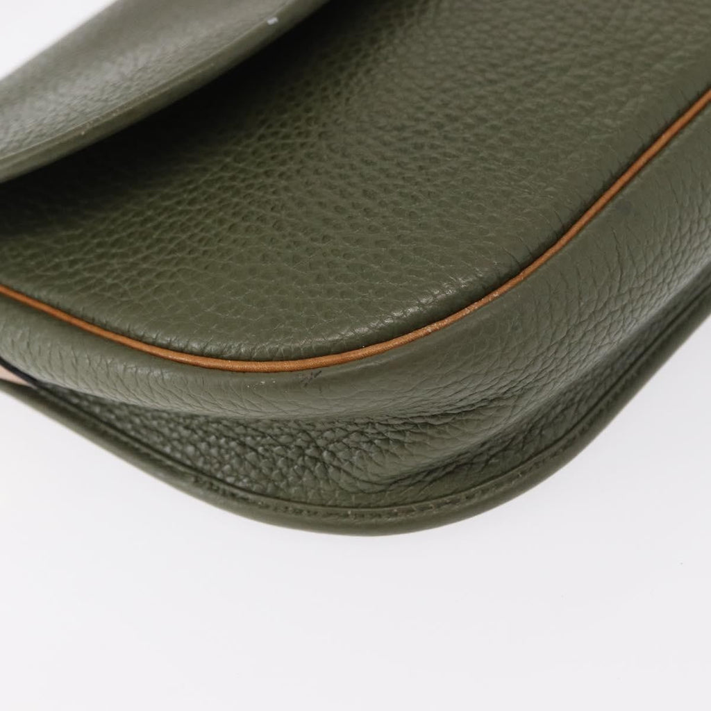 Christian Dior Vintage Shoulder Bag Leather Green Leather Shoulder Bag Bag (Pre-Owned)