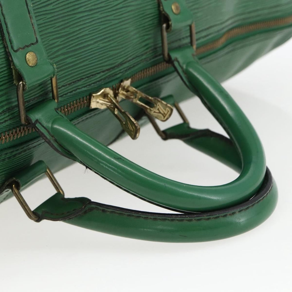 Louis Vuitton Keepall Bag Epi Leather Green Epi Leather Travel Bag