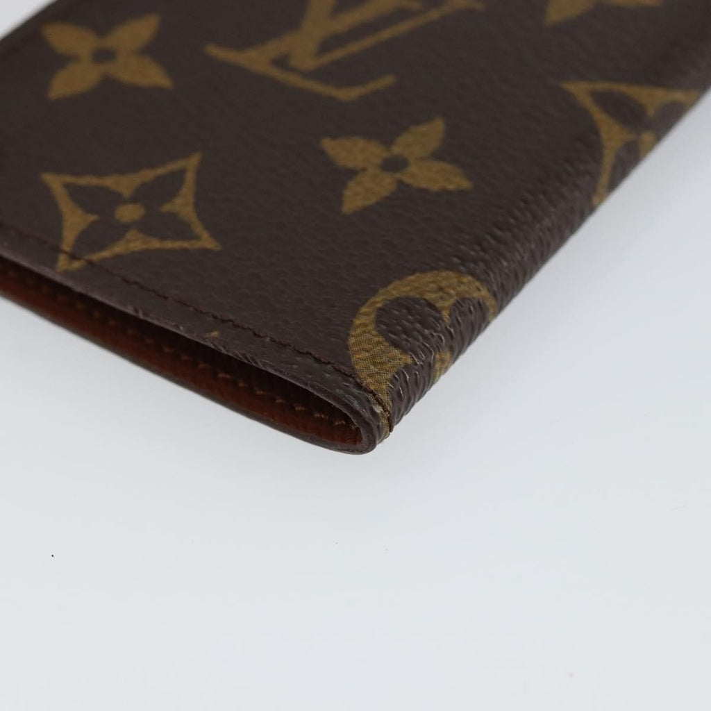 Louis Vuitton Porte Cartes Pression Card Case Monogram Canvas Brown Canvas Card Holders Accessory
