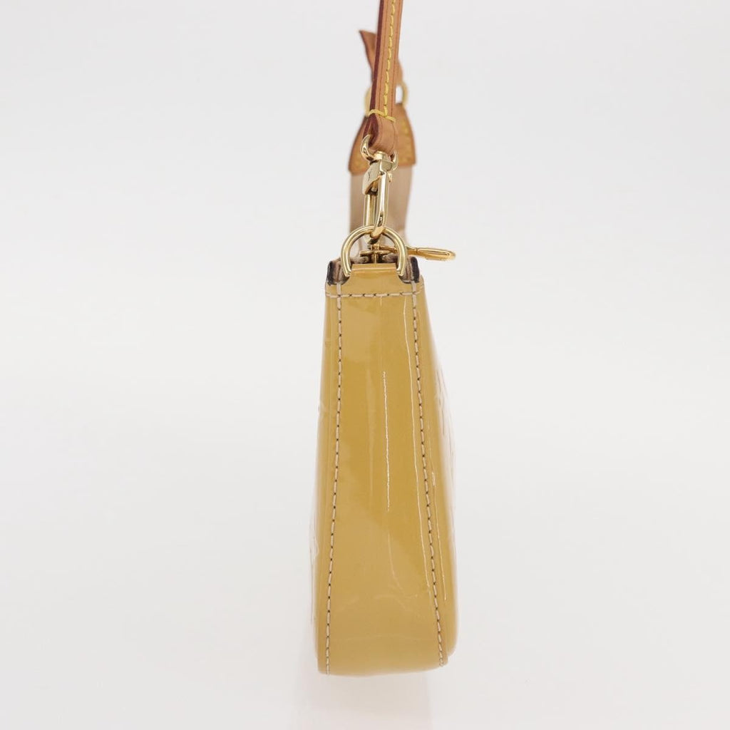 Louis Vuitton Pochette Accessoires Nm Monogram Vernis Yellow Patent_Leather Clutche & Pouche Bag
