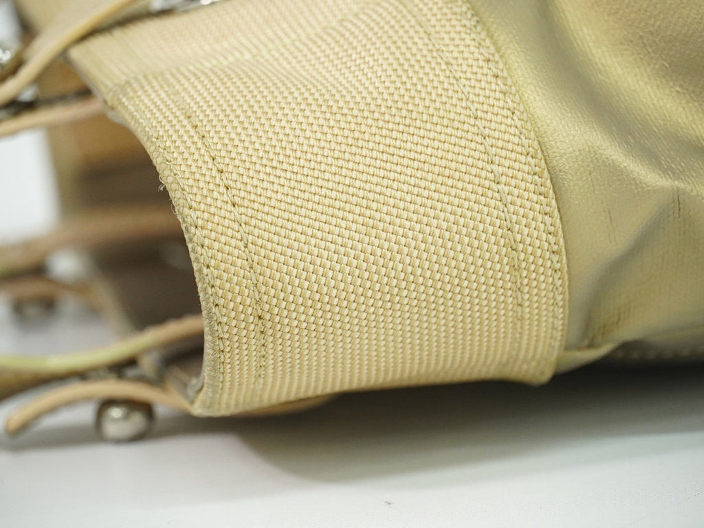 Chanel Biarritz Tote Quilted Coated Canvas Metallic Canvas Tote Bag Bag