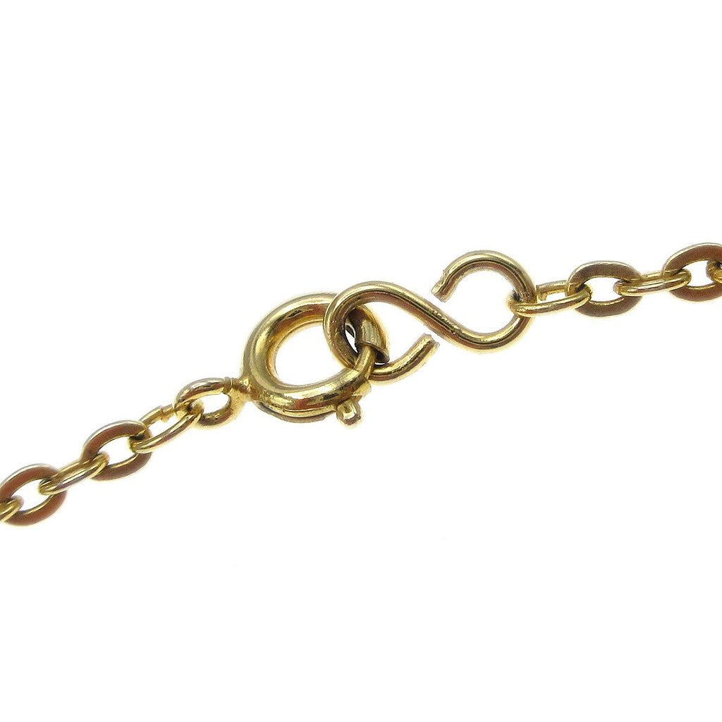 Chanel Vintage Cc Pendent Necklace Plated Metal Gold Gold_Plated Jewelry