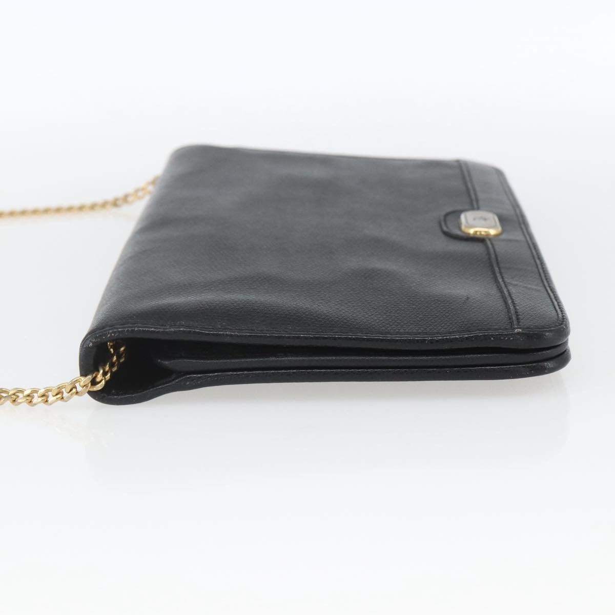 Christian Dior Vintage Shoulder Bag Leather Black Leather Shoulder Bag Bag (Pre-Owned)