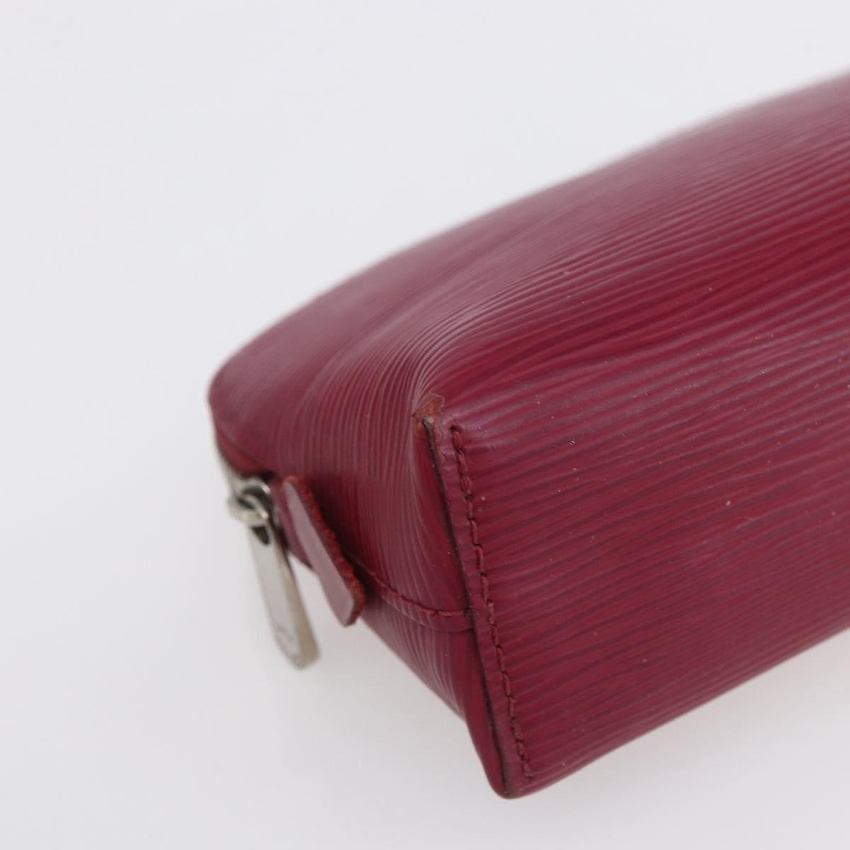 Louis Vuitton Cosmetic Pouch Epi Leather Burgundy Leather Clutche & Pouche Bag