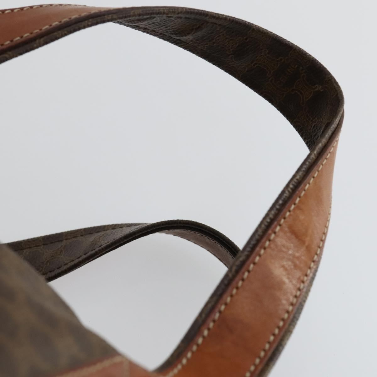 Celine Vintage Macadam Boston Bag Canvas And Leather Brown Canvas Travel Bag Bag