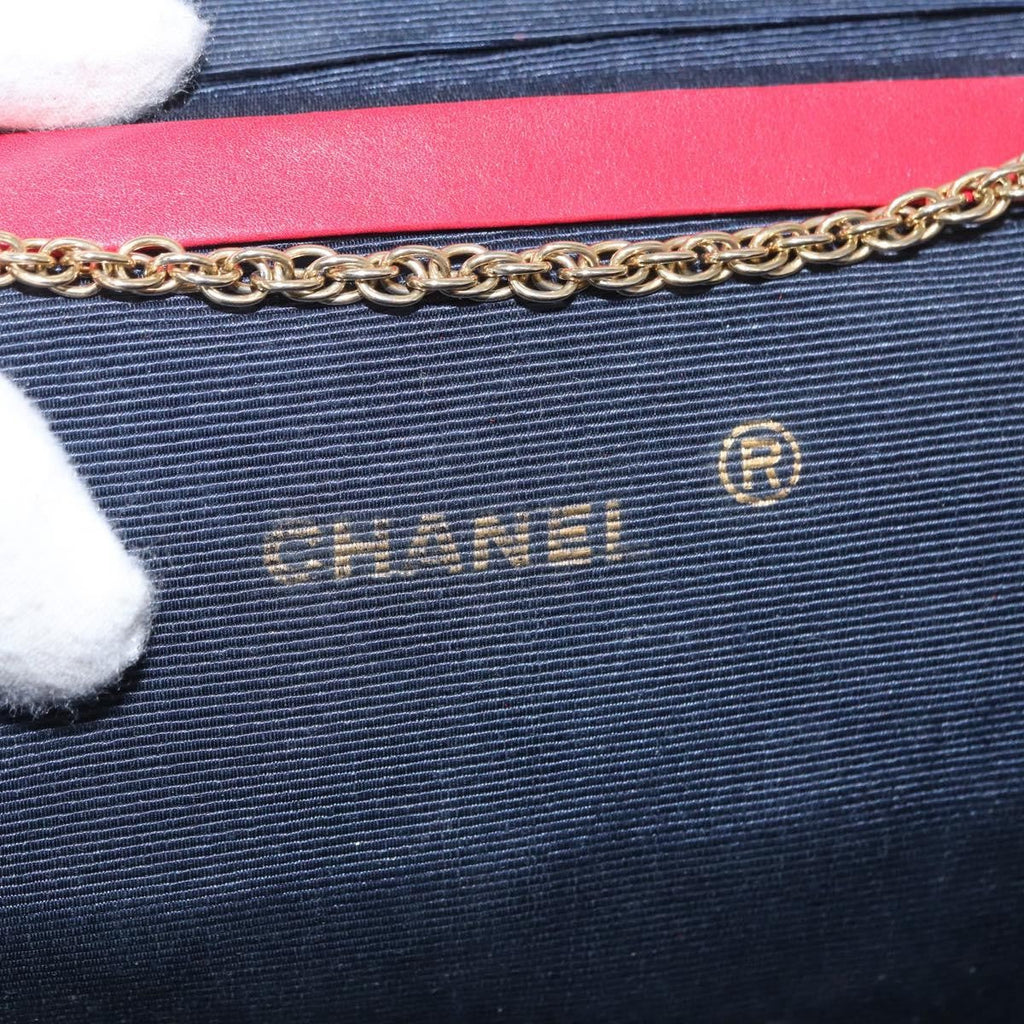 Chanel Vintage Clutch Leather Red Leather Clutche & Pouche Bag