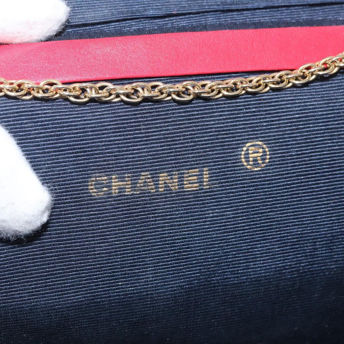 Chanel Vintage Clutch Leather Red Leather Clutche & Pouche Bag