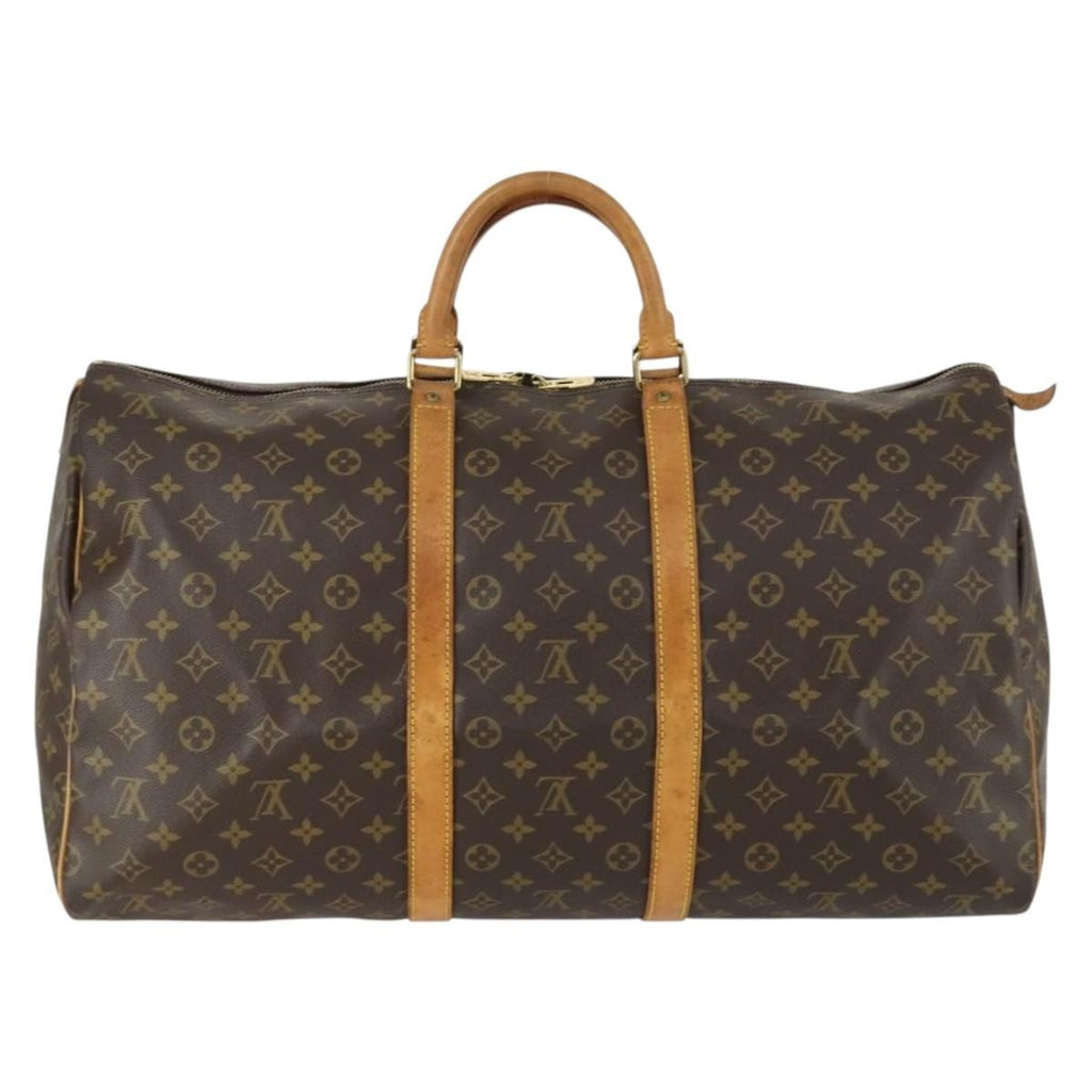 Louis Vuitton Keepall Bag Monogram Canvas Brown Canvas Travel Bag