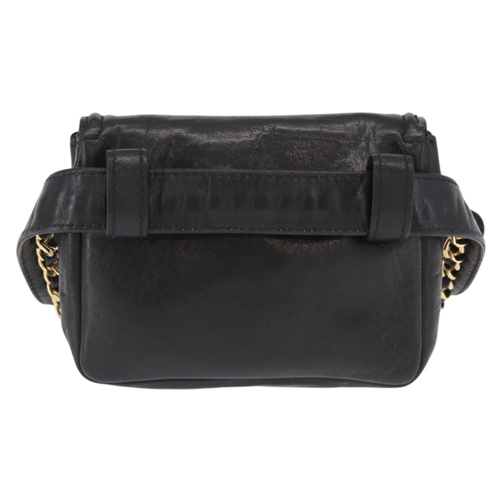 Chanel Chain Envelope Belt Bag Quilted Calfskin Black Leather Clutche & Pouche Bag