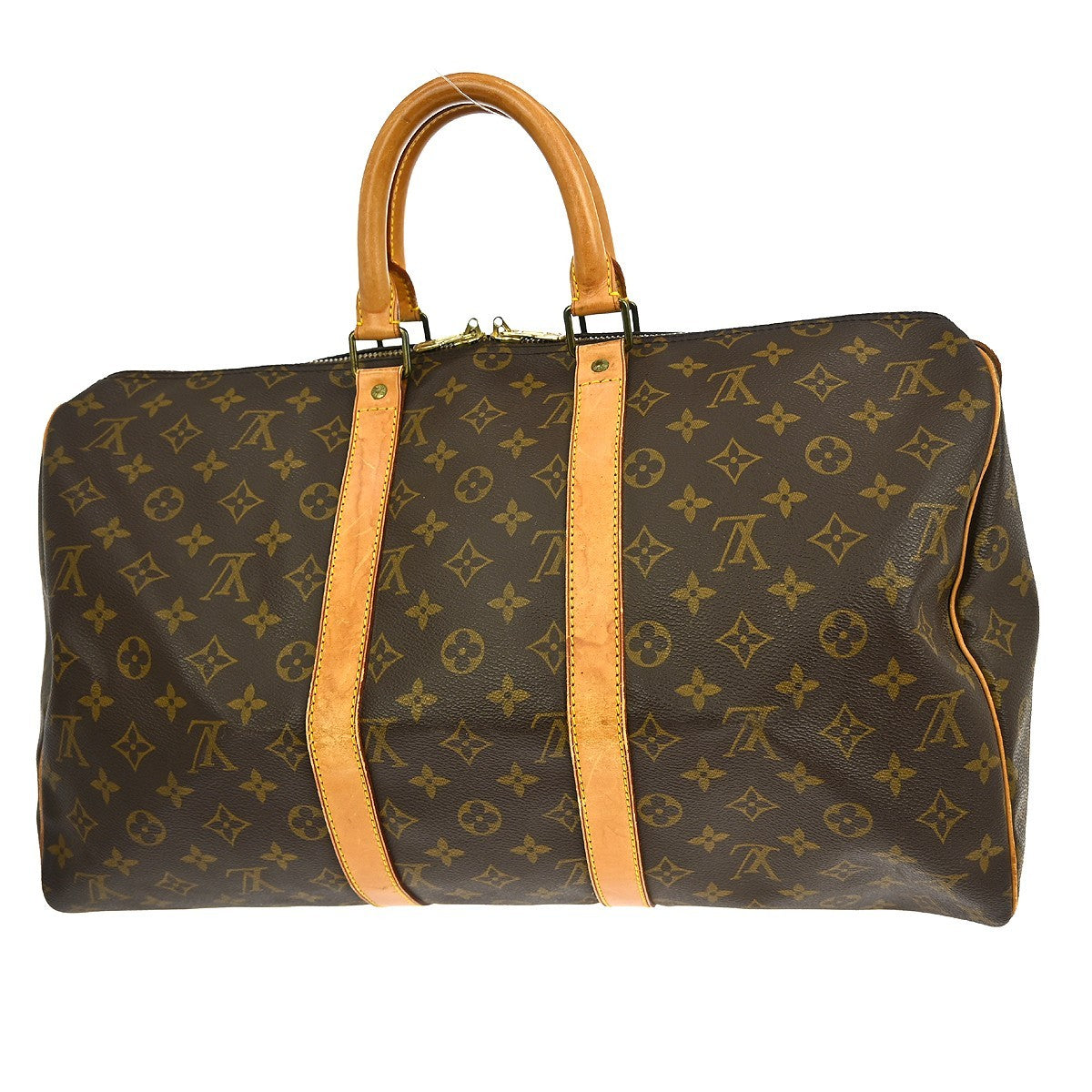 Louis Vuitton Keepall Bag Monogram Canvas Brown Canvas Travel Bag