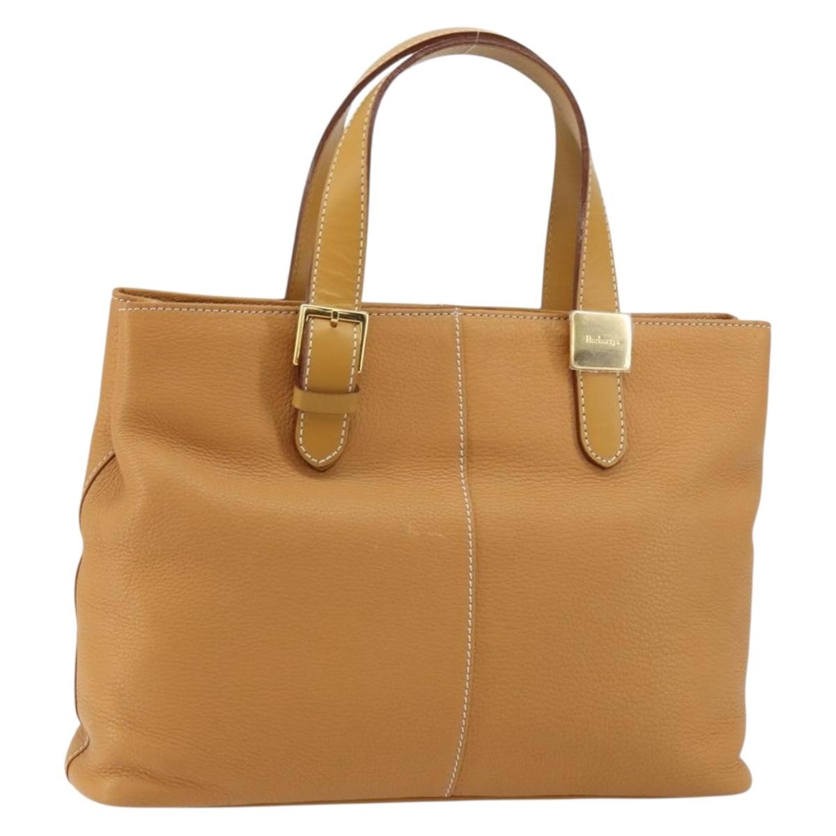 Burberry Vintage Tote Bag Leather Beige Leather Tote Bag