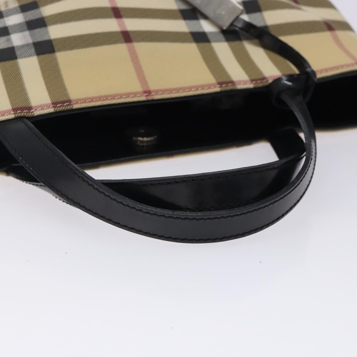 Burberry Nova Check Tote Canvas Check Pattern Beige Canvas Tote Bag