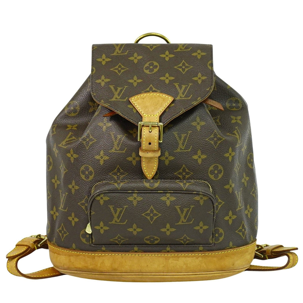 Louis Vuitton Vintage Montsouris Backpack Monogram Canvas Brown Canvas Backpack Bag