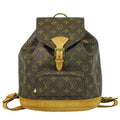 Louis Vuitton Vintage Montsouris Backpack Monogram Canvas Brown Canvas Backpack Bag