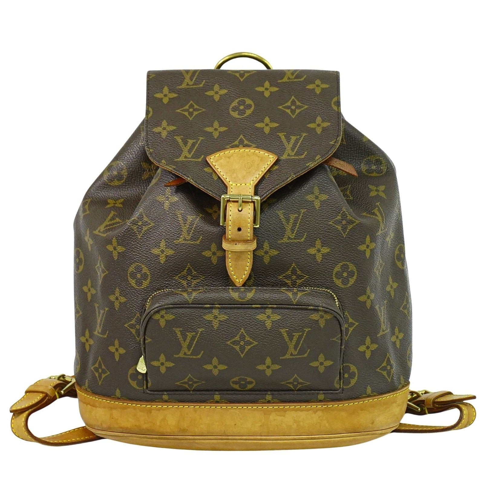 Louis Vuitton Vintage Montsouris Backpack Monogram Canvas Brown Canvas Backpack Bag