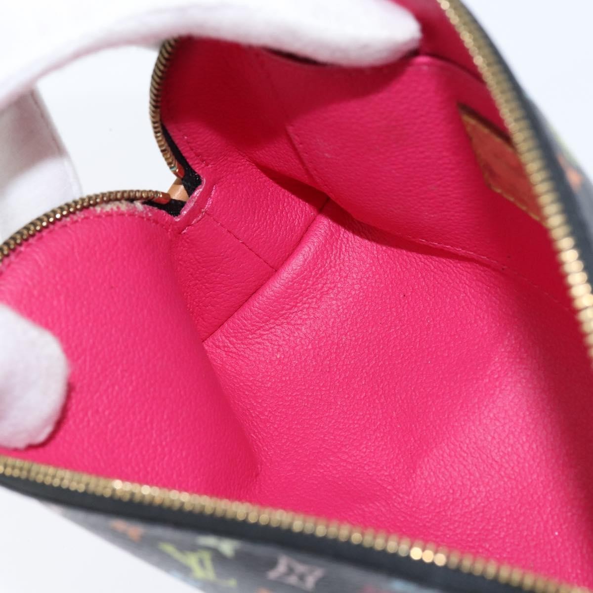 Louis Vuitton Cosmetic Pouch Monogram Multicolor Black Canvas Clutche & Pouche Bag