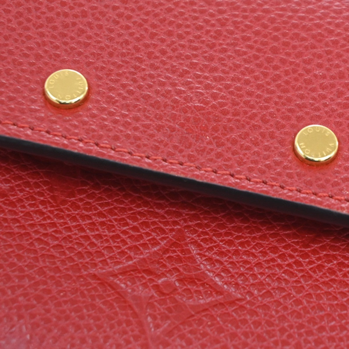 Louis Vuitton Pont Neuf Wallet Monogram Empreinte Leather Red Leather Wallets Accessory