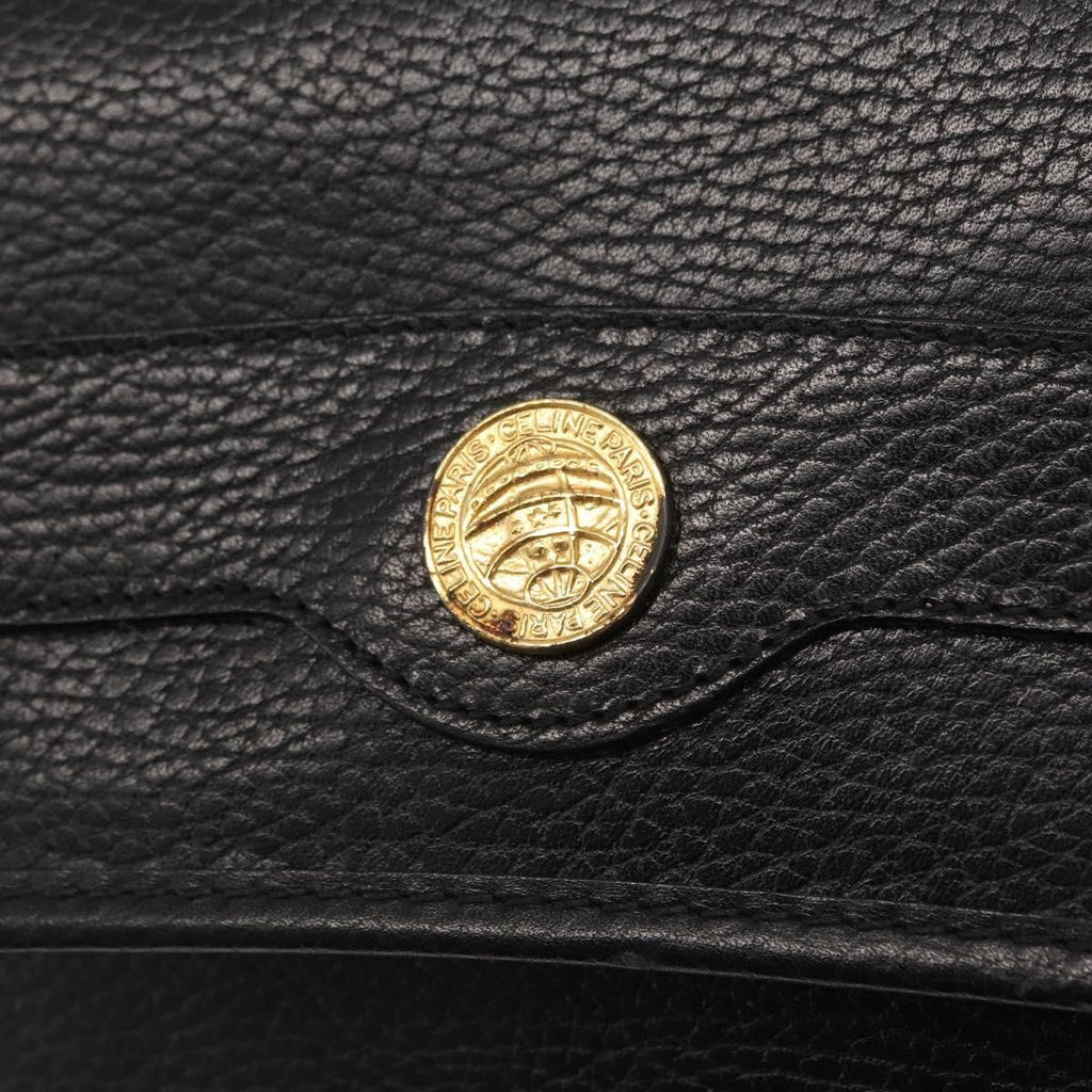 Celine Vintage Shoulder Bag Leather Black Leather Shoulder Bag Bag