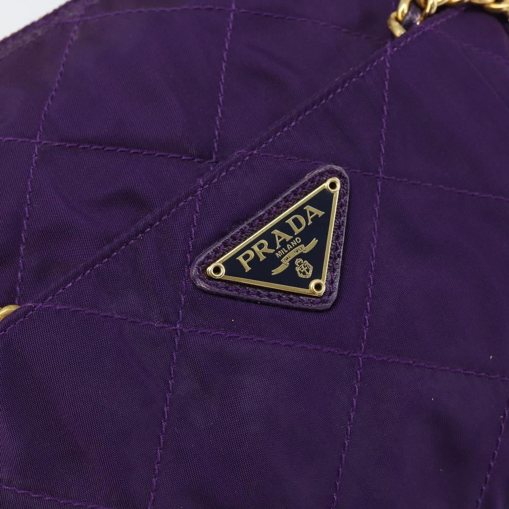 Prada Re-Edition 1995 Chain Tote Quilted Re-Nylon Purple Nylon Shoulder Bag Bag