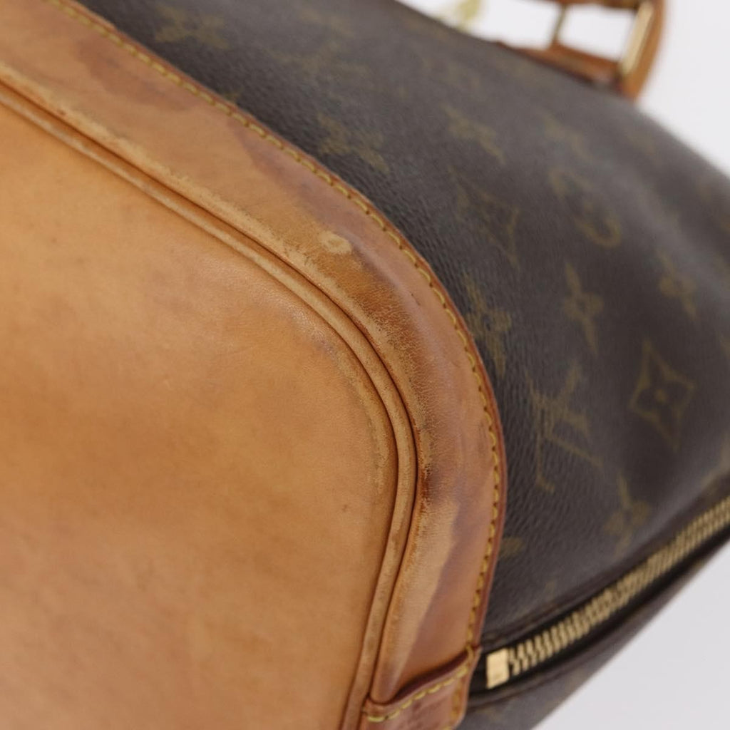 Louis Vuitton Alma Handbag Monogram Canvas Brown Canvas Handbag