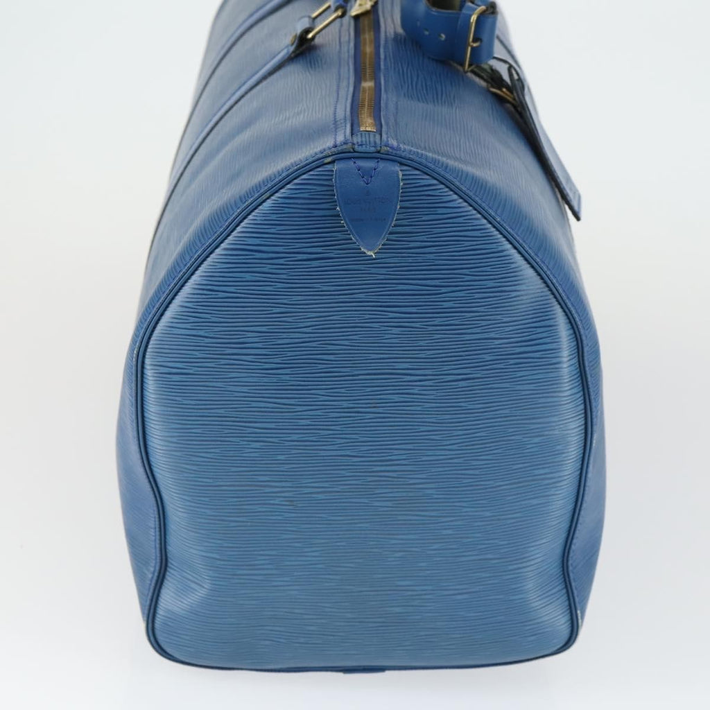 Louis Vuitton Keepall Bag Epi Leather Blue Leather Travel Bag