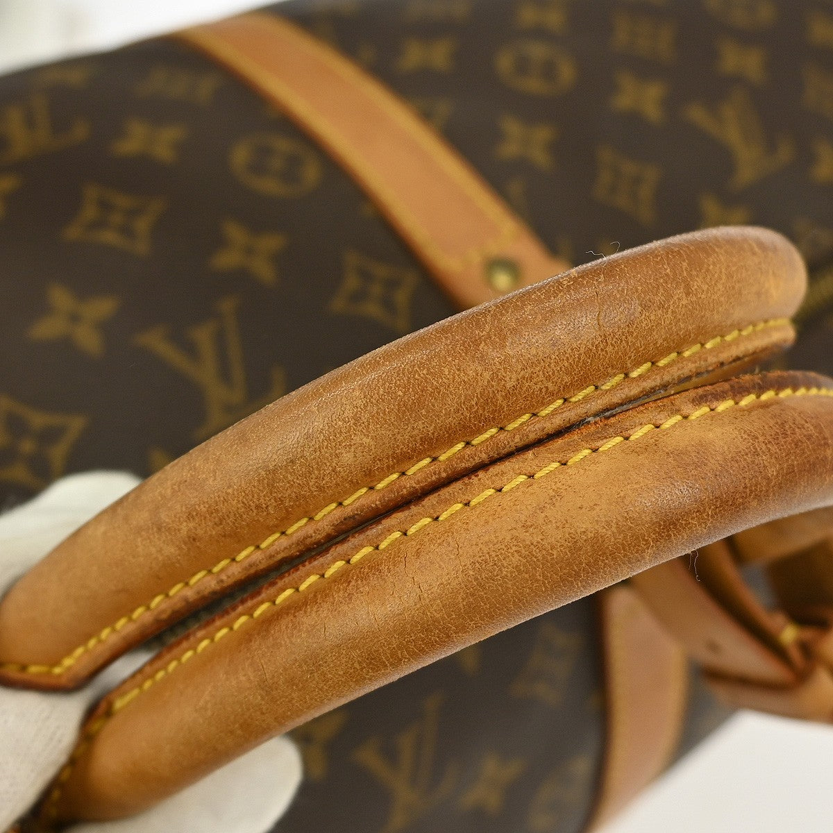 Louis Vuitton Keepall Bandouliere Bag Monogram Canvas Brown Canvas Travel Bag