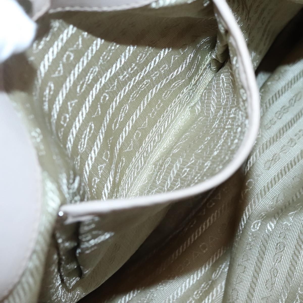 Prada Buckle Strap Shoulder Bag Leather Beige Leather Shoulder Bag Bag