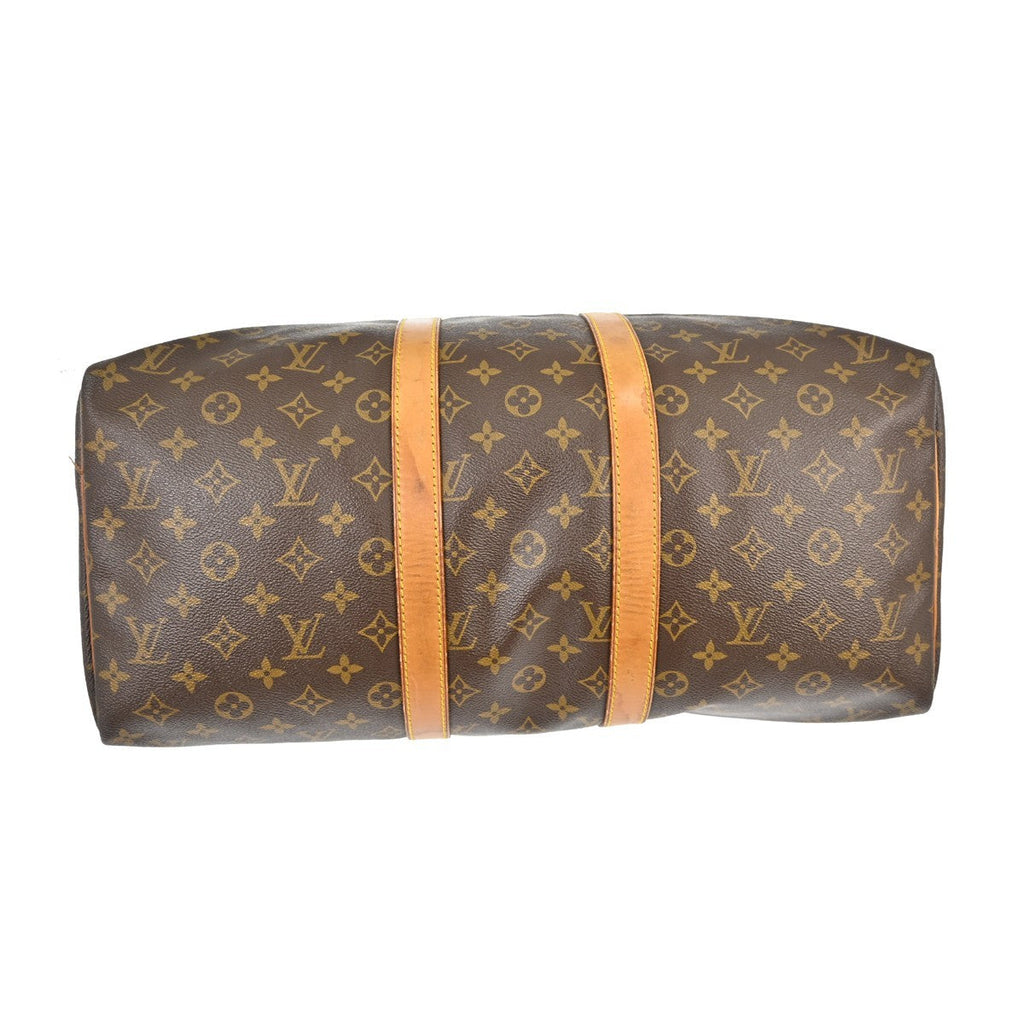Louis Vuitton Keepall Bag Monogram Canvas Brown Canvas Travel Bag