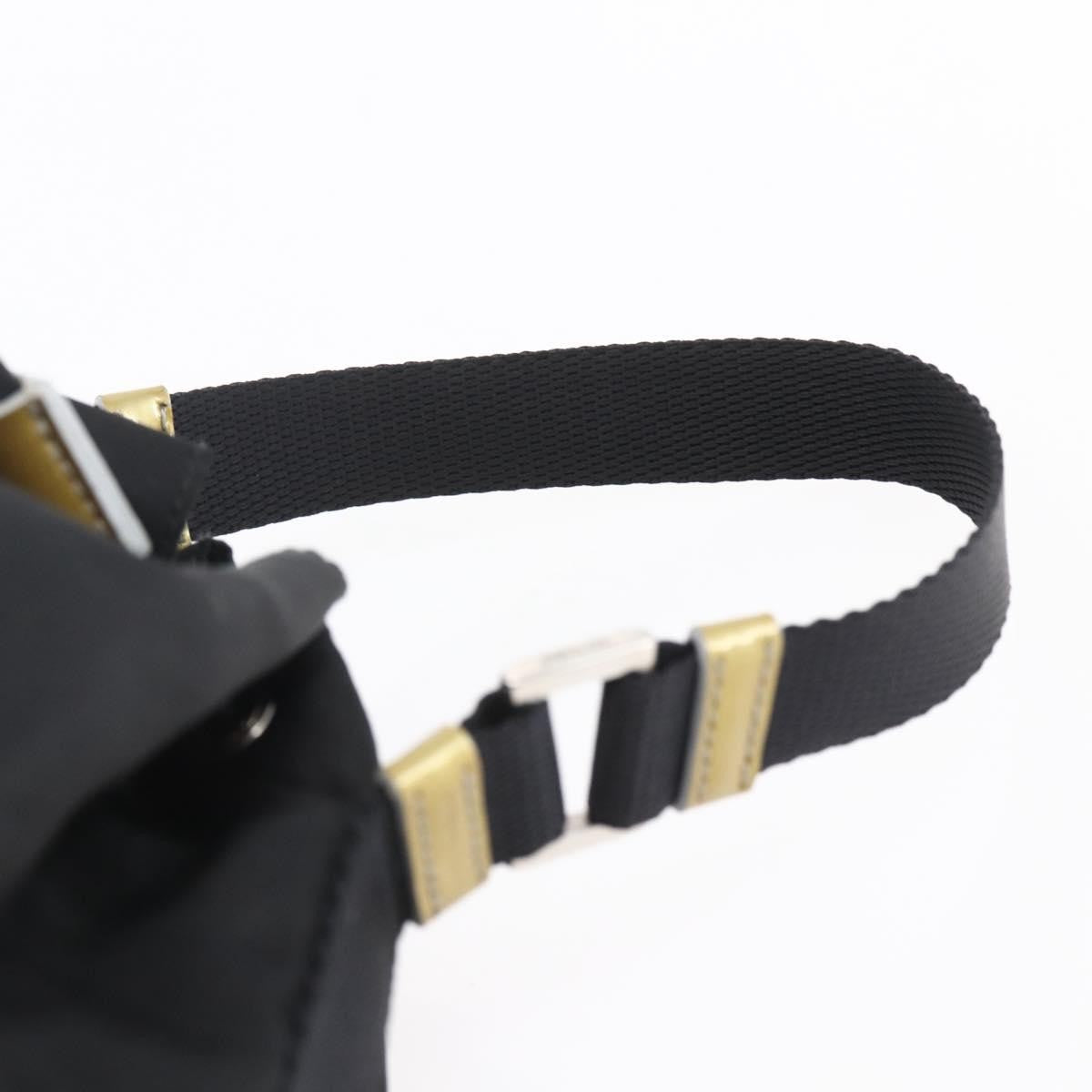 Prada Duet Drawstring Bucket Bag Tessuto Black Nylon Bag