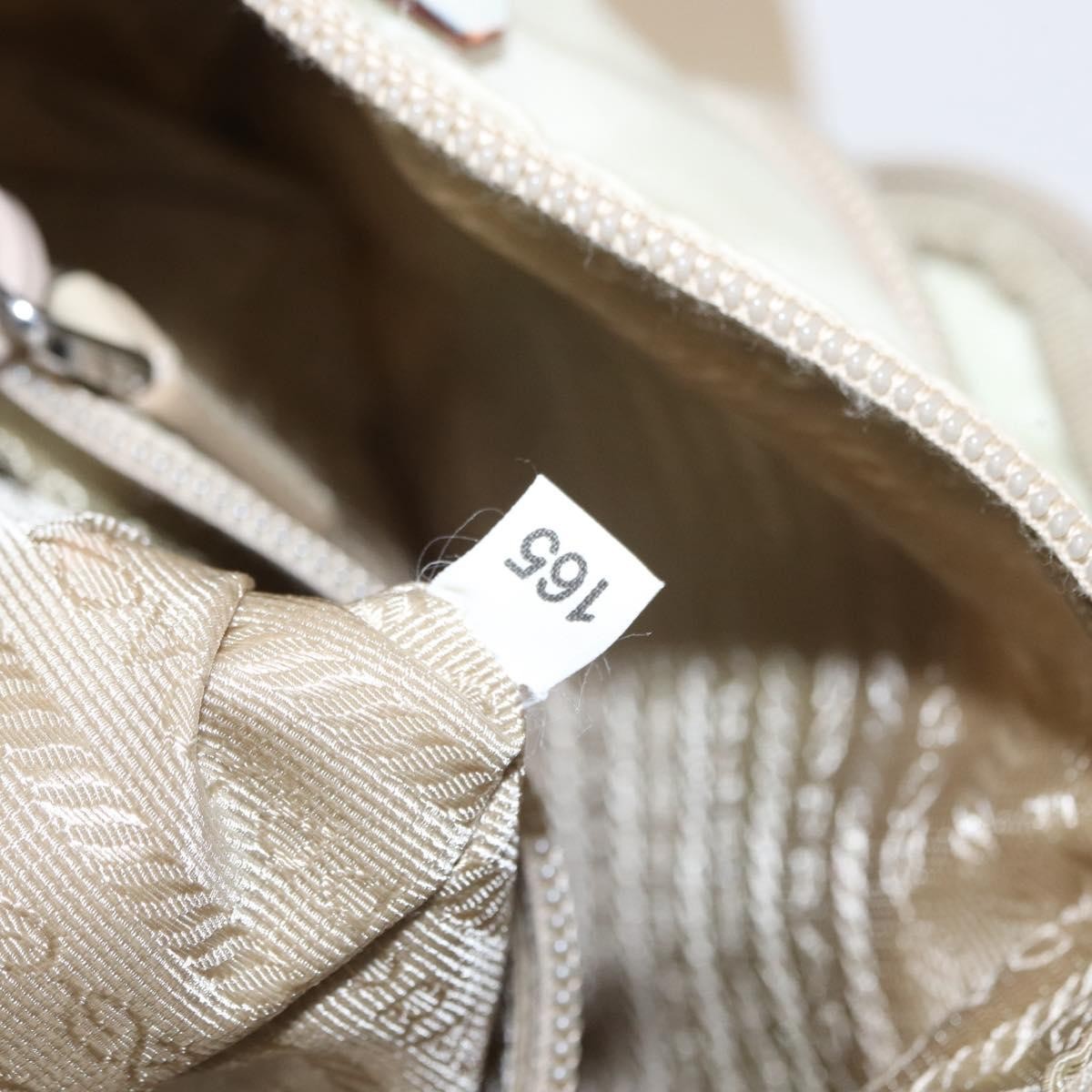 Prada Buckle Messenger Bag Tessuto Beige Nylon Shoulder Bag Bag